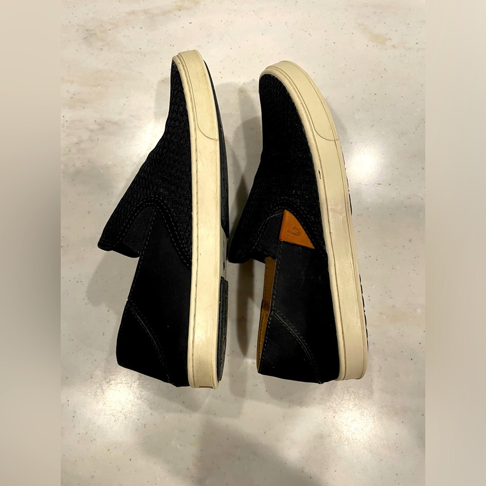 Olukai PEHUEA Slip On Sneakers Loafers Shoes Charcoal Black Women's Size 8